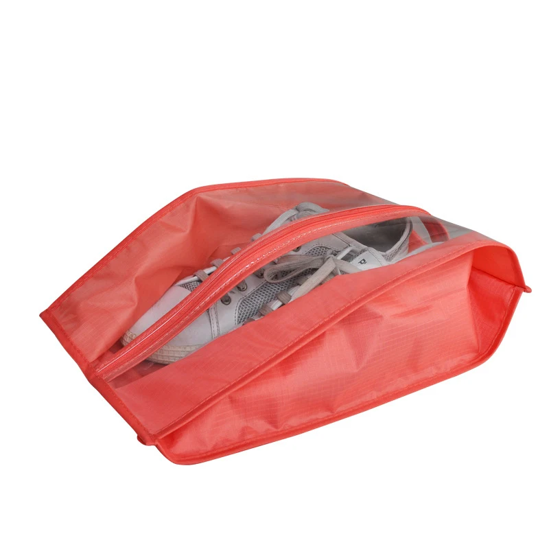 Не пропустите портативный для женщин Путешествия сумка для хранения обуви ткань Оксфорд непромокаемая мужская обувь для хранения сумка дорожные аксессуары - Цвет: watermelon red