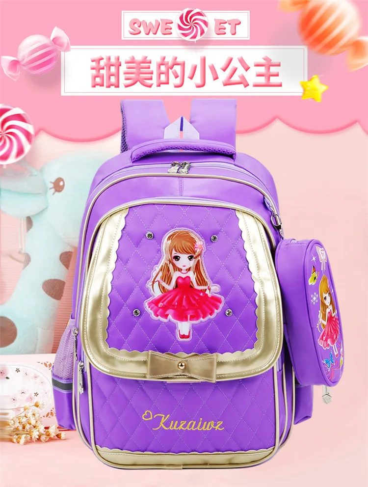 Школьные сумки для девочек-подростков, набор рюкзаков принцессы, женские сумки на плечо, дорожные сумки, 2 шт./компл., рюкзак mochila
