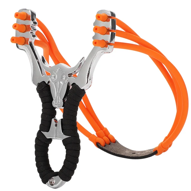 US $4.64 Powerful Alloy Slingshot Hunting Thick Wrist Band Catapult Sports Outdoor Hunting Slingshot Bow Rub