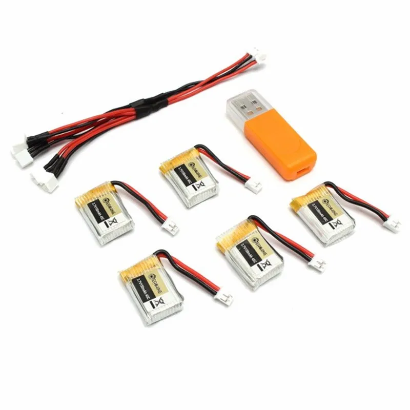 Комплект USB зарядного устройства E010 E010C 5 шт. 3 7 В 150 мА · ч 45C для RC Quadcopter | Игрушки и