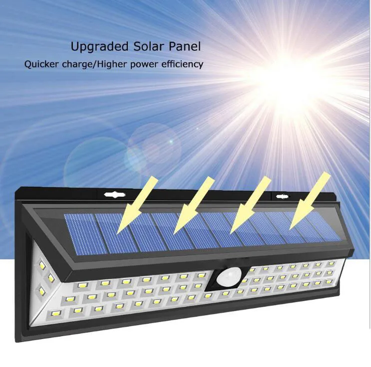 

5 pieces 9W 118 leds high bright wide angle solar energy motion sensor led outdoor wall light
