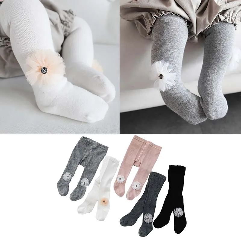 0 3T Infant Baby Girl Tights Newborn Knitted Cotton Warm Panty Solid
