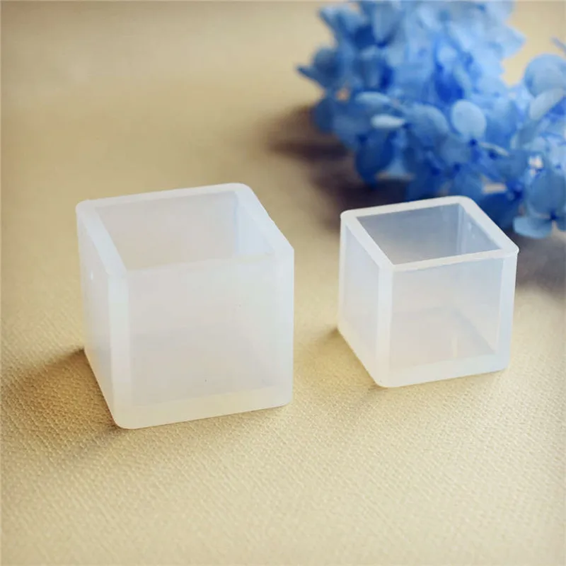 

SNASAN 2pieces/set 20mm 25mm Silicone Mold for jewelry Cube charms pendant Resin Silicone Mould handmade tool epoxy resin molds