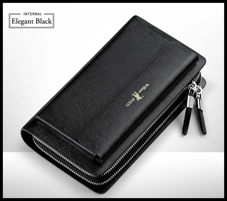 Men Clutch Bag Wallet Leather Strap Flap Clutches with 21 Card Holder Elegant Handy Wallet For Male 312