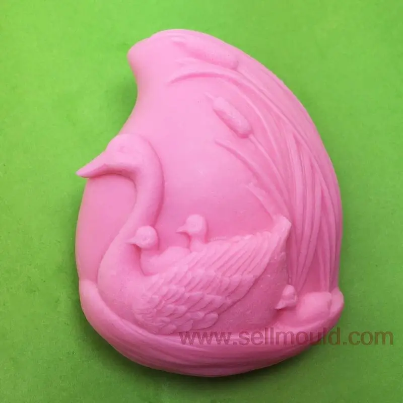 

duck mom and baby silicone soap mold Cake decoration mold Cake mold manual soap mold flower AV013