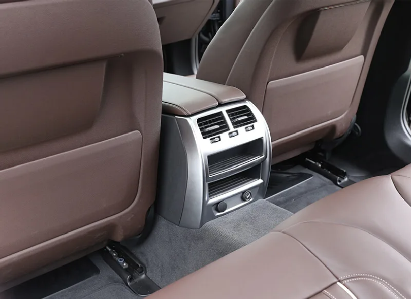 Для BMW 5 серии G30 автомобиль ABS Матовый Серебряный задний ряд кондиционер вентиляционное отверстие рамка Крышка инструмент для отделки