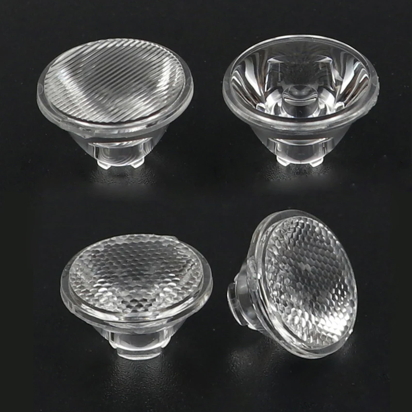 

2 Pieces 20mm LED Lens 5050 XLamp XML XML2 T5/T6/U2/U3 LED diode 10 15 20 30 38 45 60 Degree Stripe Bead Flat Surface lens