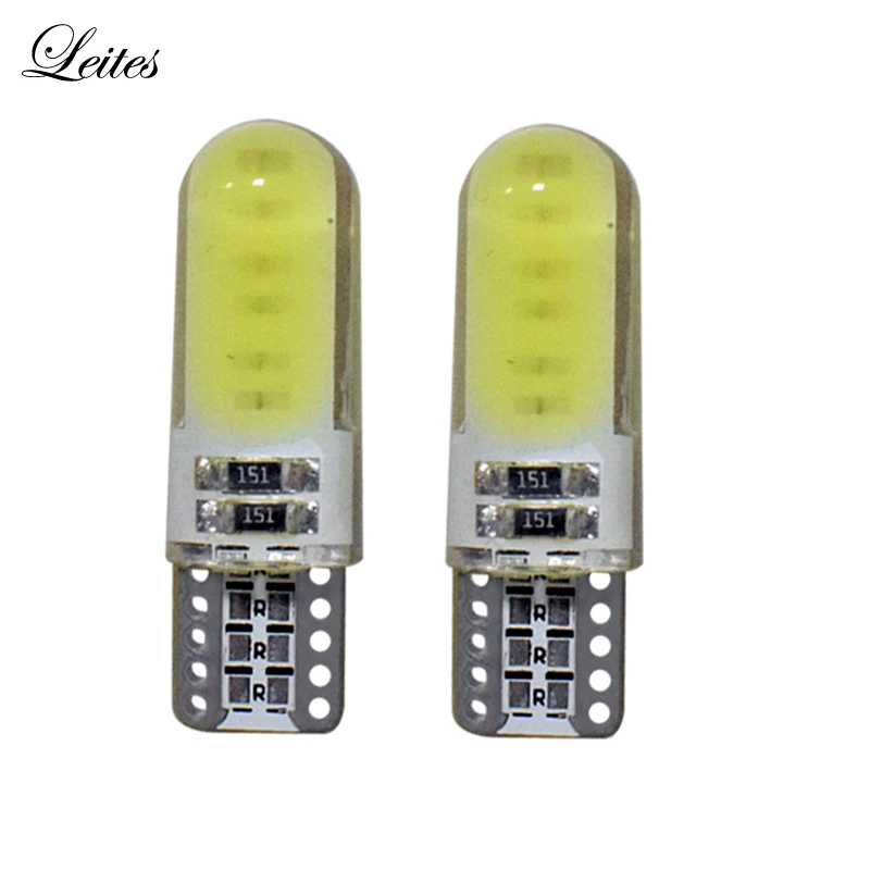 500pcs Super Bright W5W T10 Bulb 194 COB Light Bulbs Car Light 12SMD Silicone Lamp White Red Yellow Blue Pink Cob Led 12V