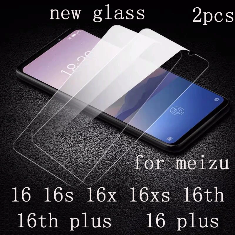 

2pcs 9H Glass on For meizu 16 16s 16x 16xs Full Cover Screen Tempered Glass For meizu 16 16th plus Screen Protector Glass Film
