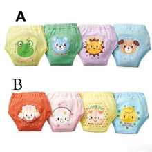 4 Layers CombinationWashable Baby Training Pants Diapers Boy Girl Shorts Underwear Infant Nappies Breathable 4 pieces