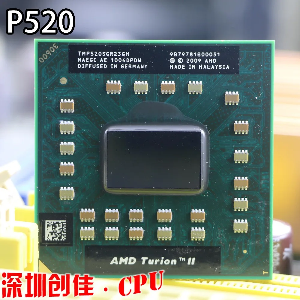 Оригинальный двухъядерный ноутбук AMD Turion II P520 TMP520SGR23GM процессоры ЦПУ P340 P360 N660 P960|cpu