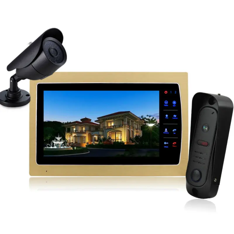 Homefong Color 10 TFT LCD Display 4 line Video font b Door b font Phone Doorbell