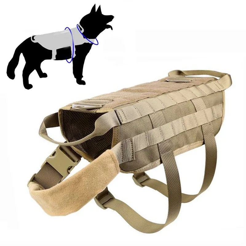 Tactical Service Dog Vest Training Hunting Molle Vest Nylon Outdoor Police Military Patrol Dog