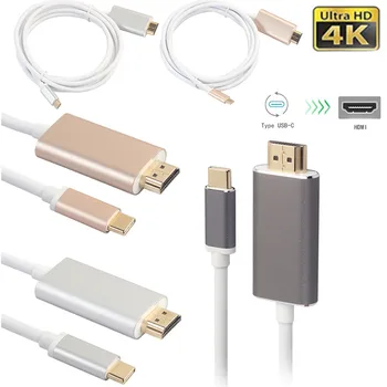 

USB-C Type C USB 3.1 to HDMI 4k 2k HDTV Cable for MacBook Galaxy S8 S9 Note 8 HuaWei Mate 10 Pro P20 Phone USB-C to HDMI Cable