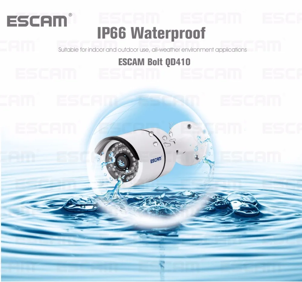 Escam Bolt QD410 IP камера 4MP H.265 Onvif P2P IR наружная камера наблюдения, камера ночного видения, водонепроницаемая ip66 CCTV камера