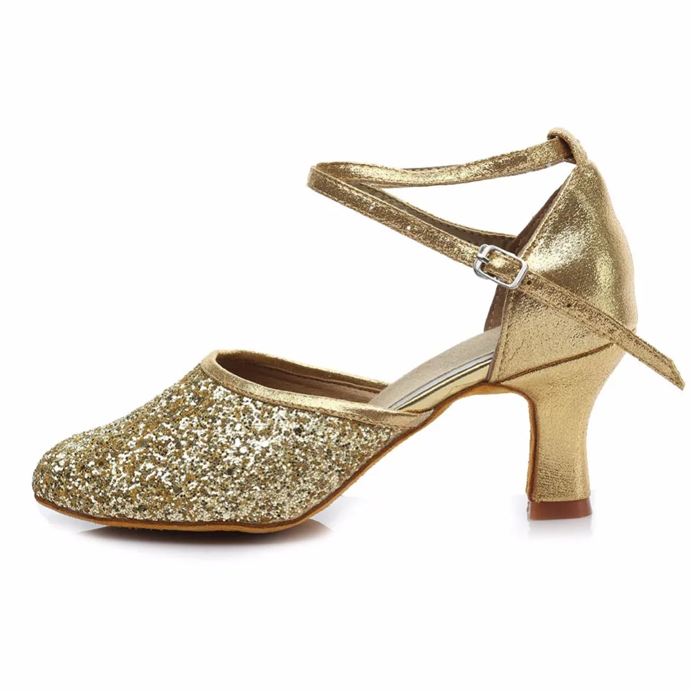 Женские туфли для латиноамериканских танцев 1802 5Golden Heel 7 см Обувь бальных сальсы