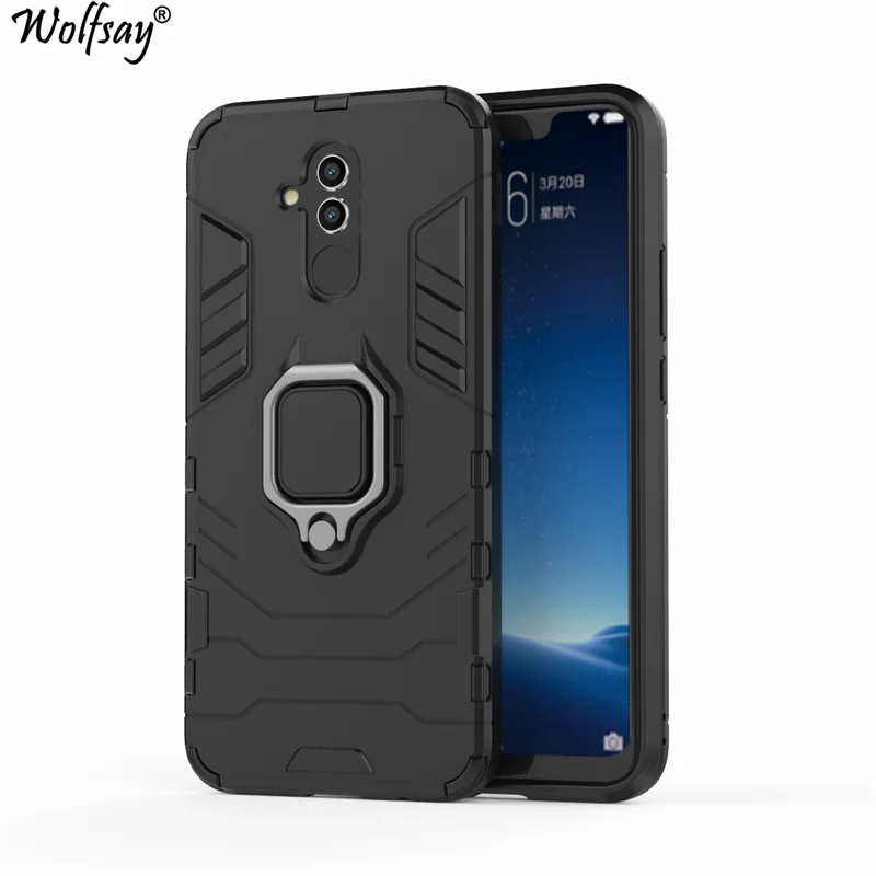 

Wolfsay Huawei Mate 20 Lite Case, Mate 20 Lite Car Holder Armor Cases Hard PC & Soft Silicon Cover for Huawei Mate 20 Lite 6.3"