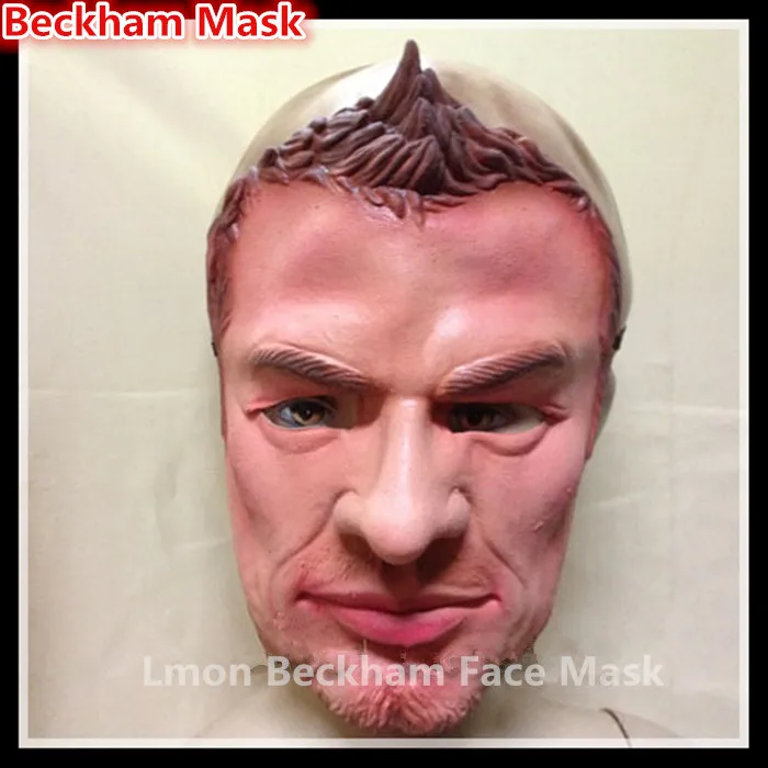 2016 New Halloween Party Realistic Famous Human Mask Beckham Latex mask soccer celebrities