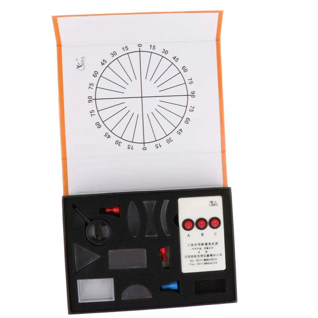 Optical Concave & Convex Lens Set Student Physical Experiments Equipment Kit Physical Optical Lens Kit