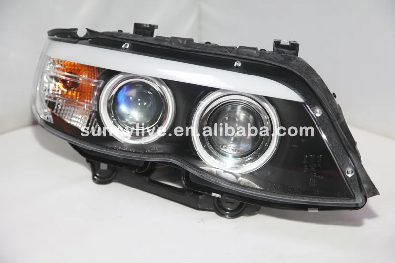 CCFL ангельские глазки головной светильник для BMW X5 E53 2004-2006 год SN