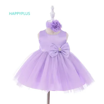 

HAPPYPLUS Baby Girl Dresses with Headband 1 Year 2 Years Birthday Dress Baby Summer Princess Newborn Infant Dress for Wedding