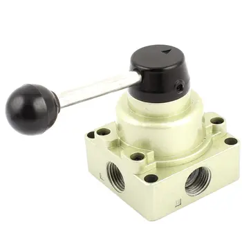 

Pneumatic 3 Positions 4 Ports 1/2BSP HV-04 Hand Operated Lever Air Valve
