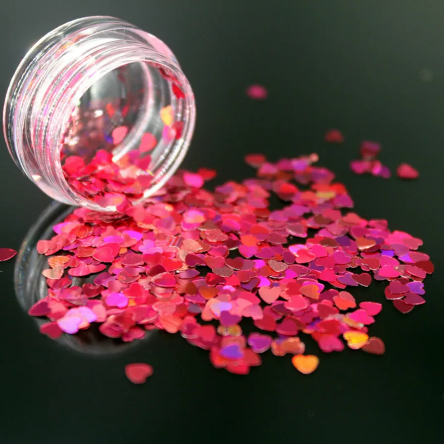 

1Box Rose Red Holographic Sequins Glitter Shimmer Diamond 12 Colors Eye Shiny Skin Highlighter Face Body Glitter Festival Makeu