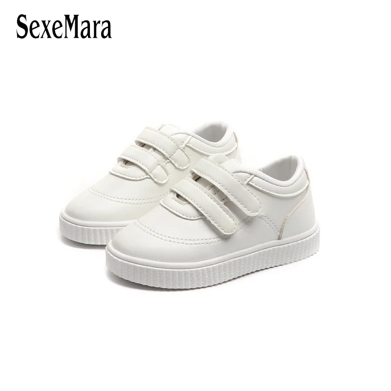 

2019 Spring Autumn Children Sneaker Boys Shoes Flat With Student Girls Sneaker Black/Pink/White Kids Shoes New Designer B12141