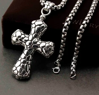 

Cool Men's 316L Stainless Steel Cross Pendant Necklace T-48