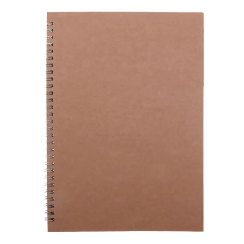 

Retro Spiral Coil Sketchbook Traveler Journal Diary Notebook Blank Kraft Paper Note Pad Book Office School Supplies Stationery