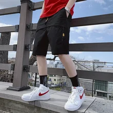 Модные летние карго шорты для мужчин хлопок джоггеры повседневные короткие домашние карманы спортивные однотонные размера плюс хаки черный зеленый уличная одежда 4XL