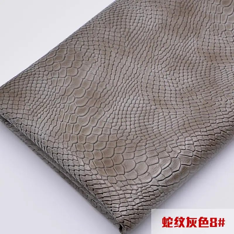 100*135 см Материал «змеиная кожа» Pu искусственная кожа Материал голографическая обивка ткань для мебели кошелек стулья водонепроницаемый Tissu - Цвет: 8 gray