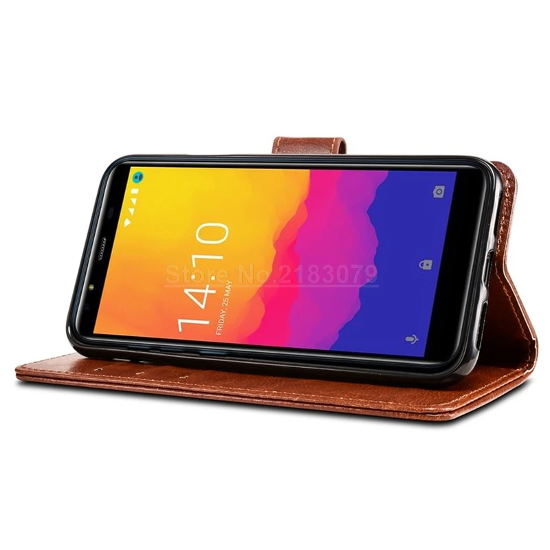 Кожаный чехол книжка для Prestigio Muze E5 LTE накладка с подставкой бумажник телефона
