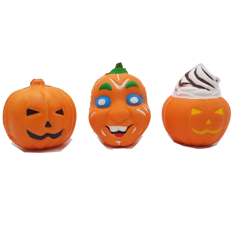

Halloween Pumkin Squishy Slow Rising Toys Halloween Horror Ghost Face Ice Cream Pumkins Squishies Squeeze Stress Relief Toy