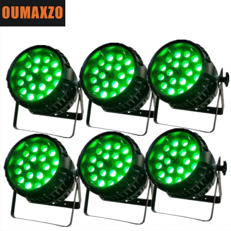

6pcs/lot Led Zoom Par Can Stage Lights 8w x 18LEDs 4in1 200W RGBW By DMX and Sound Activated for Festival Party Disco Wedding DJ
