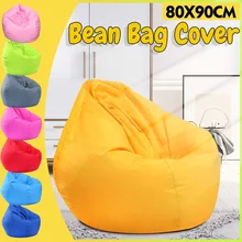 80x90 см ленивый BeanBag чехлы для диванов стулья без наполнителя льняная ткань шезлонг кресло мешок пуф слоеного дивана татами гостиной