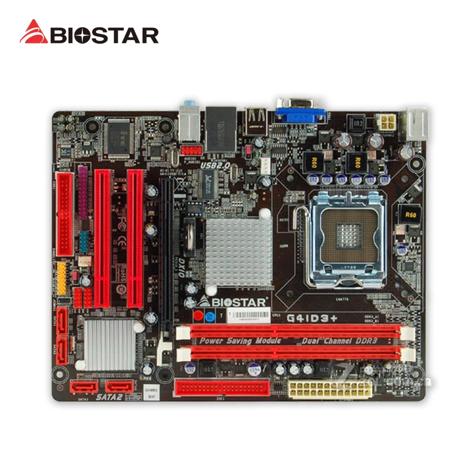 Original BIOSTAR G41D3+ 6.x Desktop Motherboard G41 LGA 775 DDR3 8G SATA2 USB2.0 Micro ATX 100% Fully Test intel g41 micro atx lga 775 computer motherboard multicolored