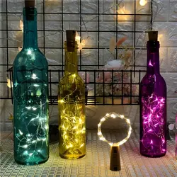 Светильники-пробка для винной бутылки, светильники в форме винных бутылок 3 м 30 светодиодный светильники винный нить с пробкой огни для