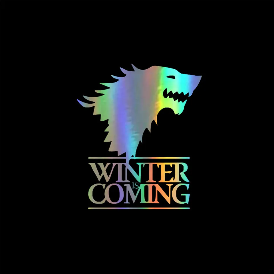 8.3CM9.5CM Car Styling Winter Is Coming To Remind Funny Vinyl Car Stickers Blackwhitelaser (4)