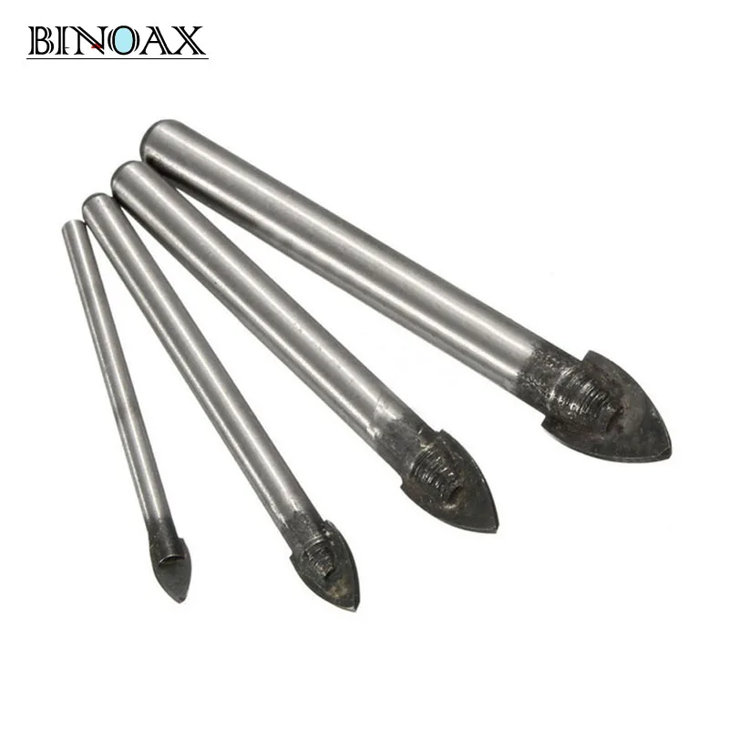 Binoax Glass Marble Porcelain Spear Head Ceramic Tile Drill Bits Set 4