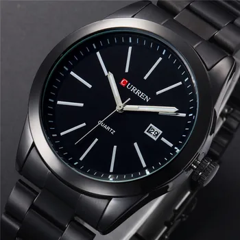 

CURREN New Fashion Men Watches Full Steel Wristwatch Classic Business Male Clock Casual Military Quartz Calendar Watch Reloj