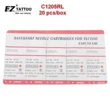 EZ Cartuchos de Agulhas de Tatuagem 5 Round Liner Taper Longo 20 Pçs/caixa C1205RL para Sistema de Cartucho Máquina e Apertos 20 pçs/lote