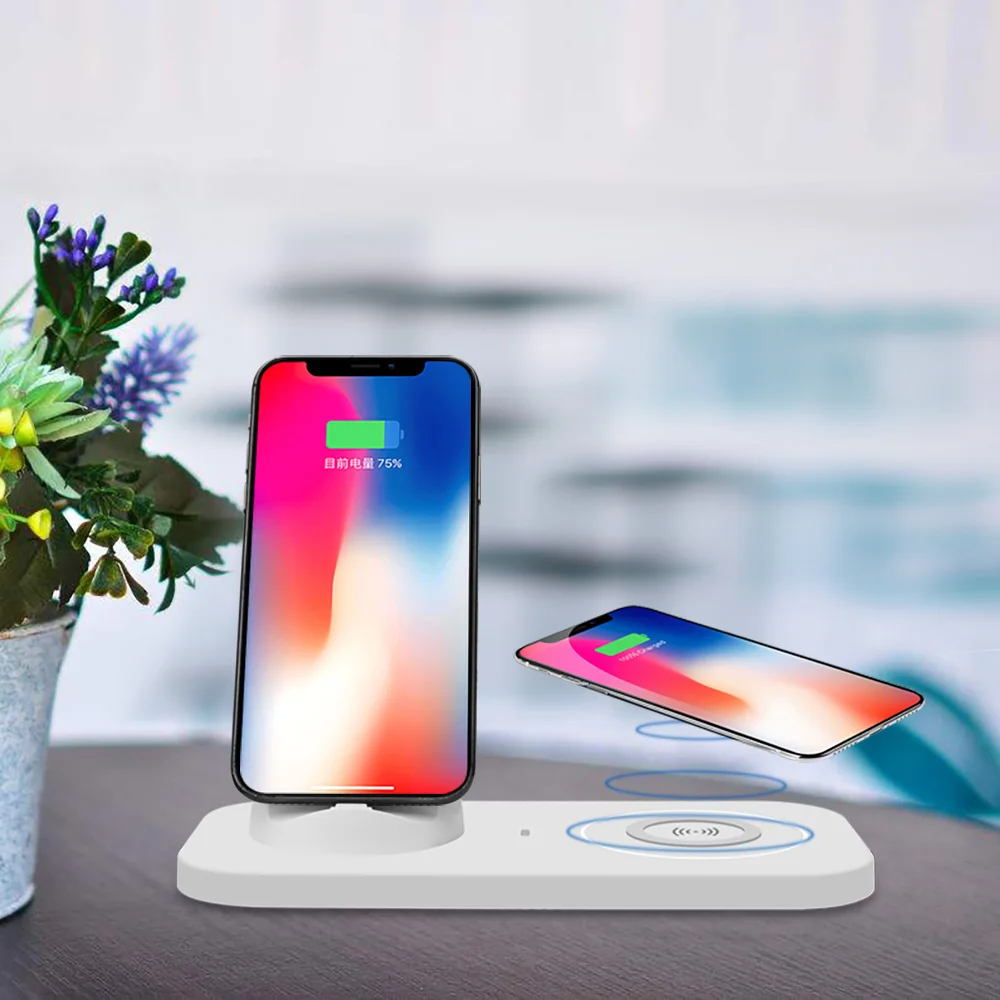 Беспроводное зарядное устройство Qi DCAE 10 Вт для Samsung S9 S8 S7 Xiaomi Huawei док станция