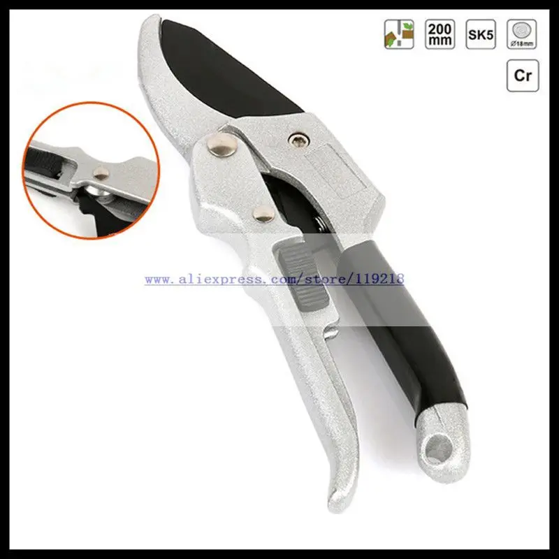 

Garden Pruning Shear Tools Ratchet Carbon Steel Bonsai Pruners Tree Flower Labor-saving Fruit Branch Pruning Scissors Easy