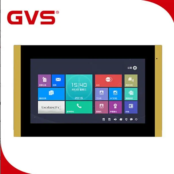 

GVS TCP IP H series DC 24V Silver 10.1'' Video Intercom System Indoor Monitor