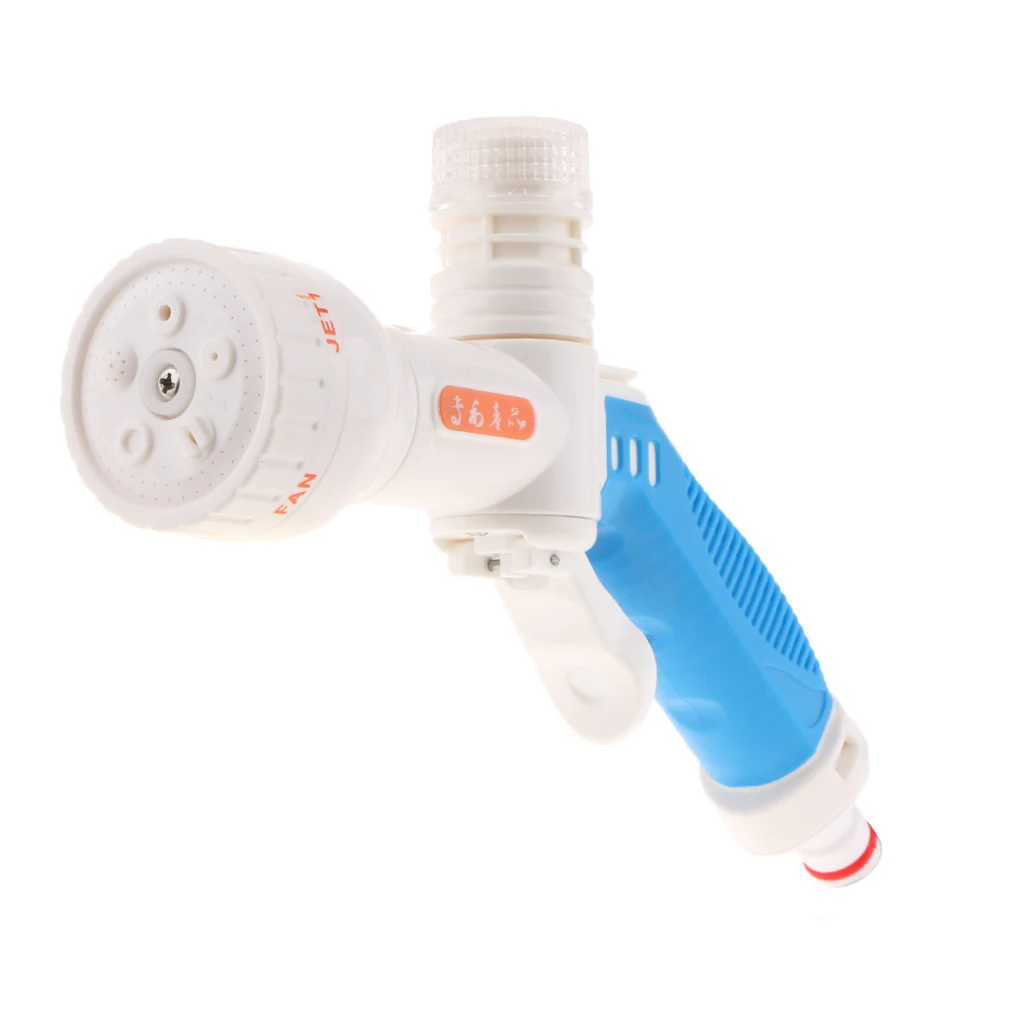 

High Pressure Water Spray Hose Nozzle Hand Sprayer 7 Water Forms Thumb Control Switch for Garden Car Washing Showering Pets