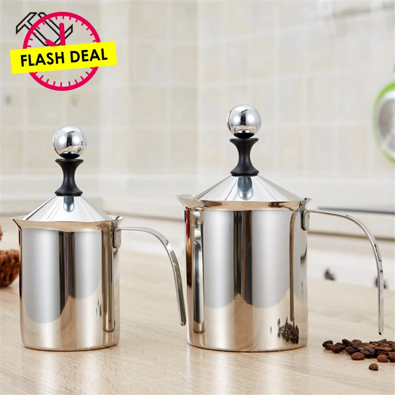 TTLIFE Stainless Steel Milk Frother Cappuccino Coffee Milk Creamer