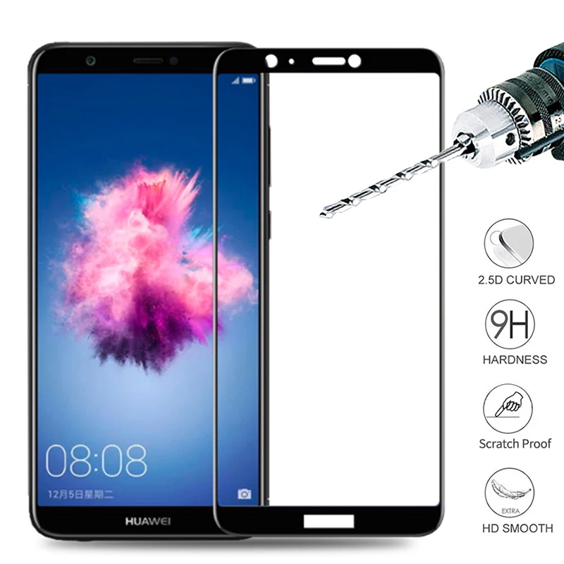 

Full Cover Protective Glass For Huawei P Smart FIG-LX1 FIG-LA1 Phone Screen Protector on p smart 2019 Tempered Glass psmart 5.65