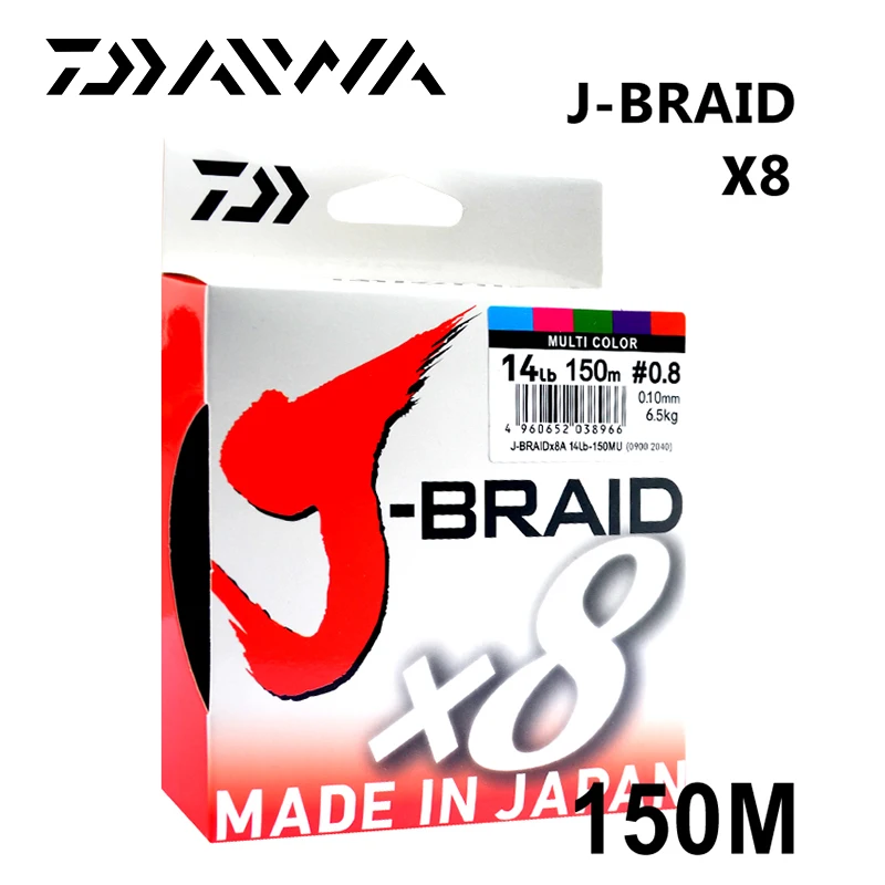 Najtaniej J BRAID Daiwa 8A 150M oryginalny zielony trawa zielona kolor 8 pleciony żyłka wędka z pojedynczą żyłką 10 60lb made in japan