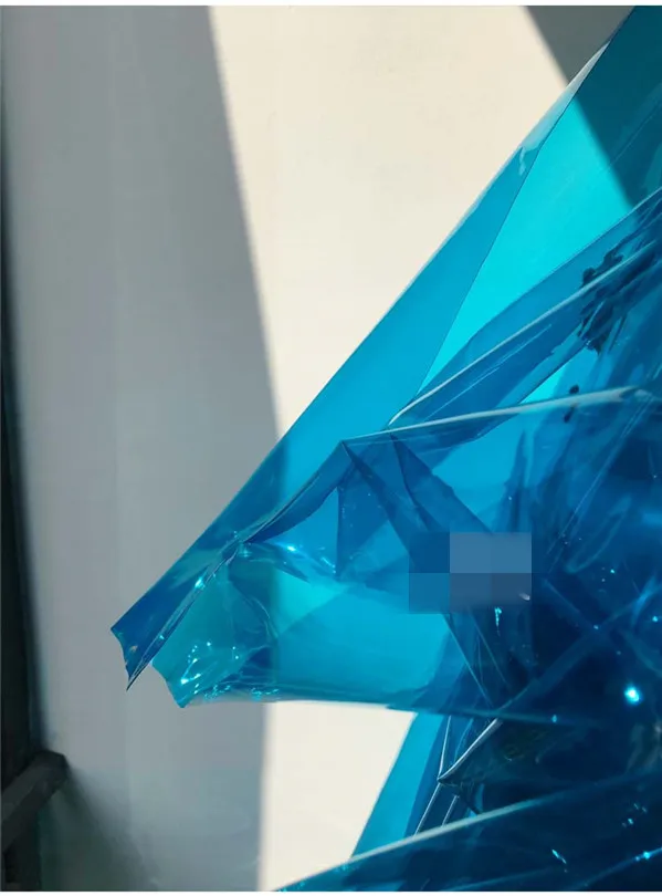 50 см* 124 см/штука, ультрапрозрачный дизайнерский плащ из ТПУ с голубыми кристаллами, водонепроницаемая сумка env